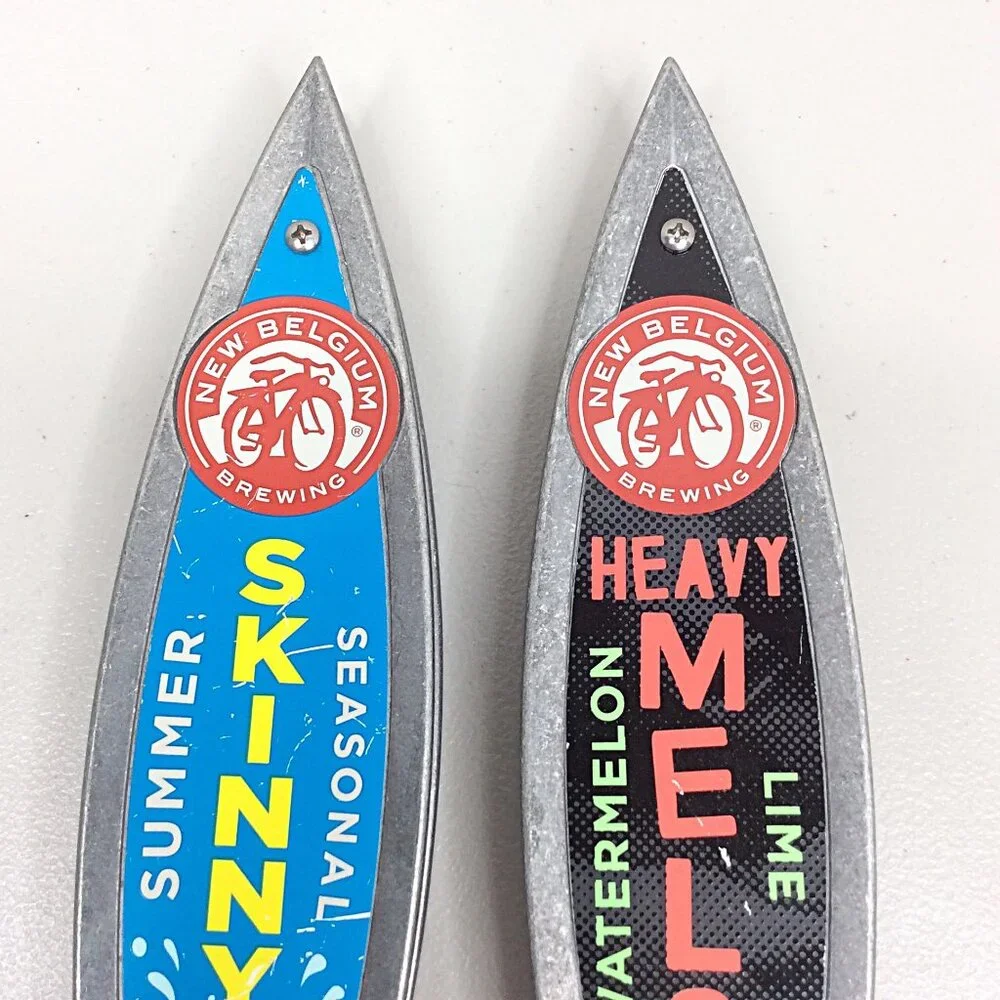 Lot of 2 New Belgium Brewing Tap Handles Heavy Melon Skinny‎ Dip Ben & Jerry's